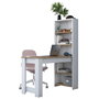 Hanah Home HA106 - 2493 Escritorio de Estudio Blanco y Nogal